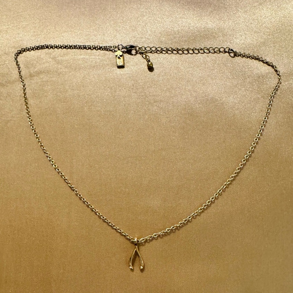 Kate Spade Gold Wishbone Necklace